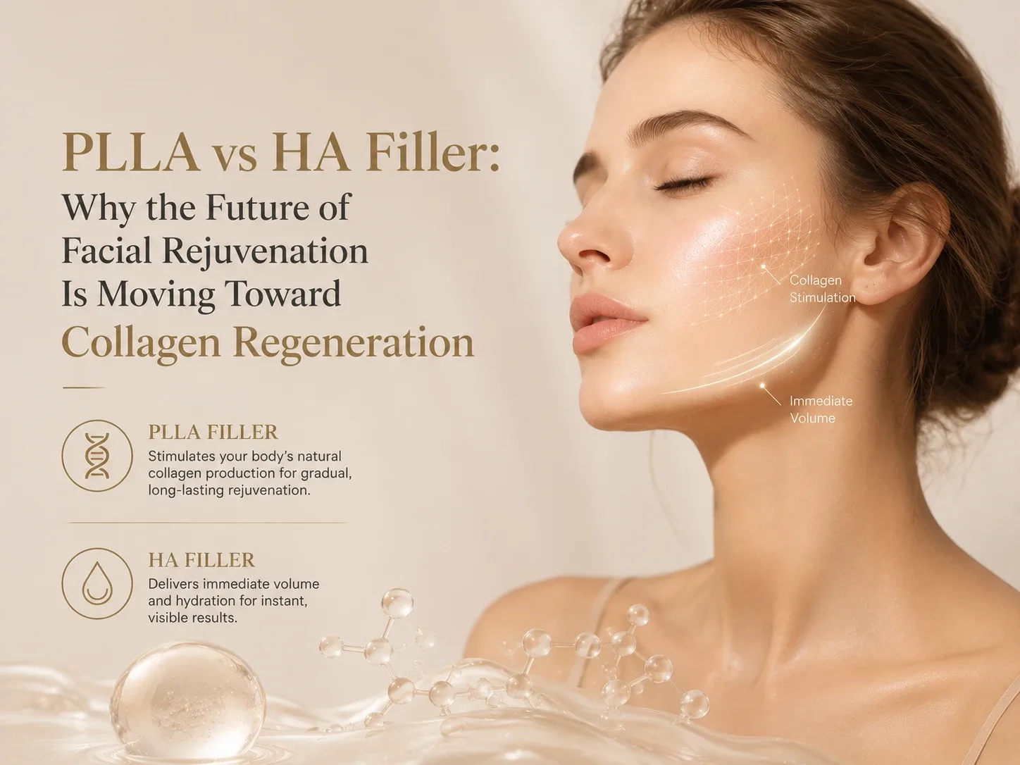 PLLA vs HA Filler: Why the Future of Facial Rejuvenation Is Moving Toward Collagen Regeneration